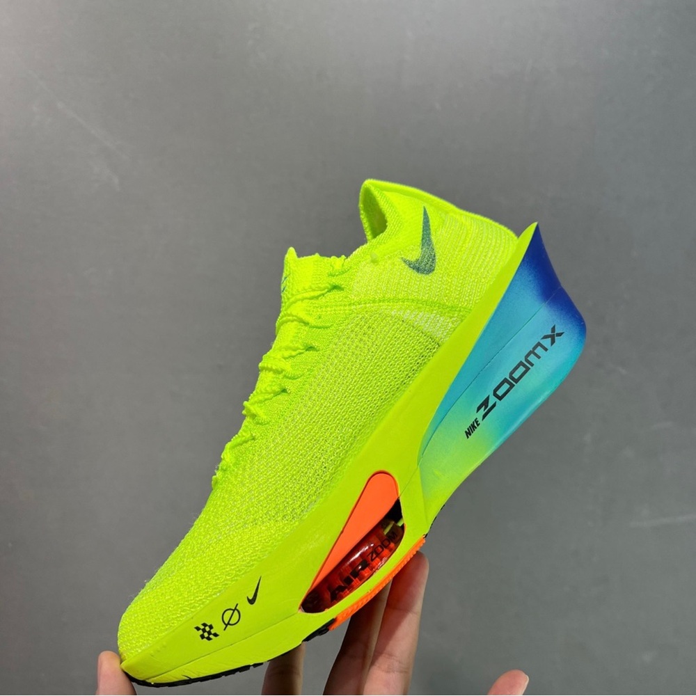 Nike Alphafly 3 Neon Green Athletic Shoes - Picture 7 of 9